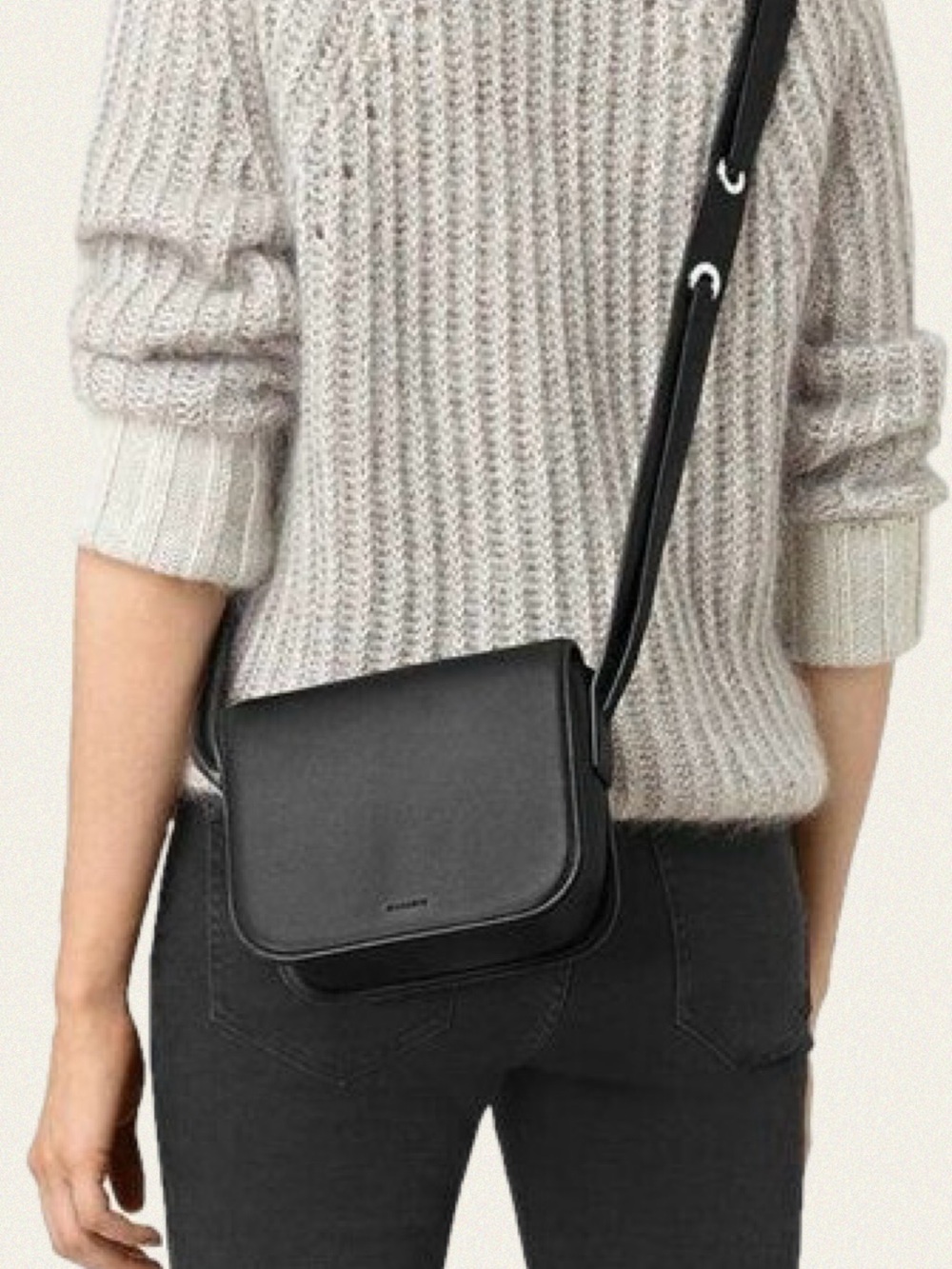 AllSaints Ikuya Leather Crossbody Purse